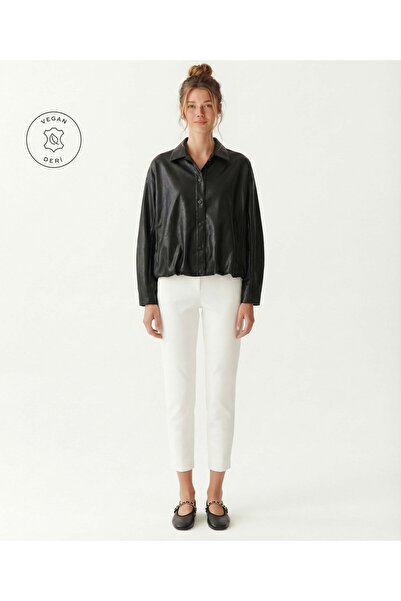 Yargıcı Wide Shirt Collar Long Sleeve Jacket