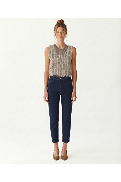 Yargıcı Mom Yüksek Bel Pantolon