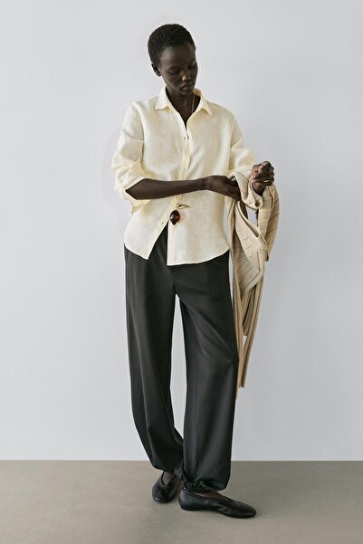 Massimo Dutti 100% linen flowing shirt