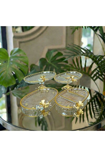 Elta Collection سلسلة جديدة مكونة من 4 قطع من Pasabahce Gold المذهبة المعدنية...