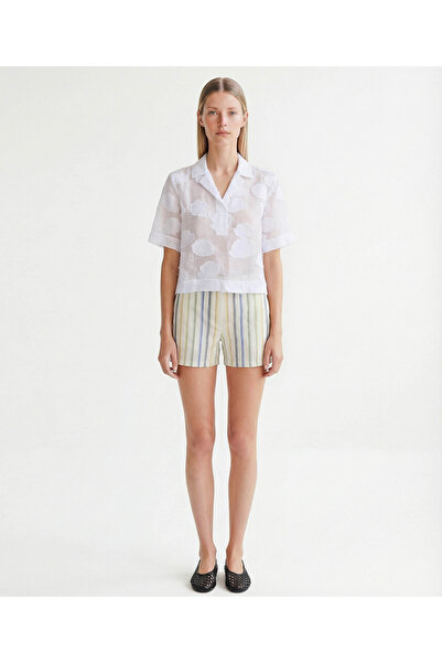 Yargıcı Regular Shirt Collar Short Sleeve Blouse