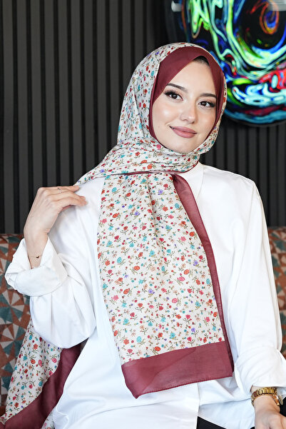 AFVENTE شال ناعم بنمط زهرة الرمان من ميني بار قطن