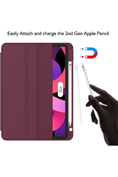 UnDePlus iPad Air 11inç M4/M3/M2 Air 4/5.nesil 10.9 Uyumlu Kılıf Pen Charge K...