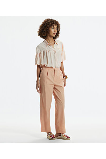 Yargıcı Straight Cut Pocketed Trousers with Cropped Detail