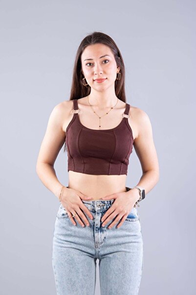 Mckanzie 9062 Ringed Padded Crop Athlete Top