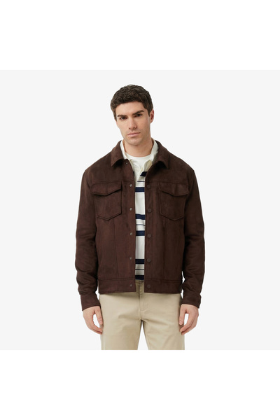 Nautica Erkek Kahverengi Regular Fit Süet Ceket