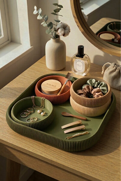 Puffin Design Tray and Cup Organizer Set