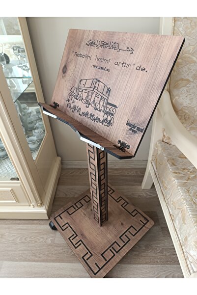 iskender wood ahşap Kuran Okuma Rahlesi Ayaklı Ahşap Yükseklik Ve Okuma Açısı...