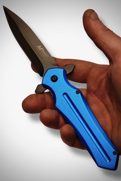 Keskin Adam Mtech 4-22-4 21 CM Paslanmaz Çelik Kamp Outdoor Çakı Mavi