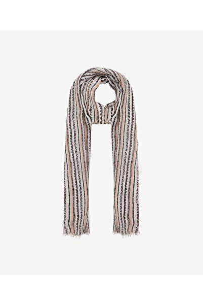 Yargıcı Tensel Karışımlı Çizgili Şal