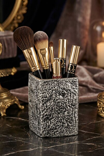 Evene Makyaj Organizeri Makyaj Fırçalığı Makyaj Organizer Düzenleyici Gümüş E...