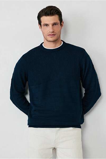 Kiğılı Πλεκτό πουλόβερ με μοτίβο Slim Fit Crew Neck