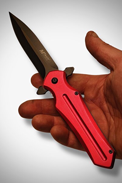 Keskin Adam Mtech 4-22-3 21 CM Paslanmaz Çelik Kamp Outdoor Çakı Kırmızı