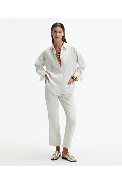 Yargıcı بنطال بقصة مستقيمة وربطة عنق مزدوجة الساق