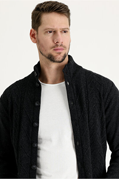 Kiğılı Wool Patterned Knitwear Cardigan