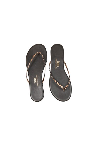 Tkees Women's Classic Black/Leopard Ii Stylish Casual Flip Flops