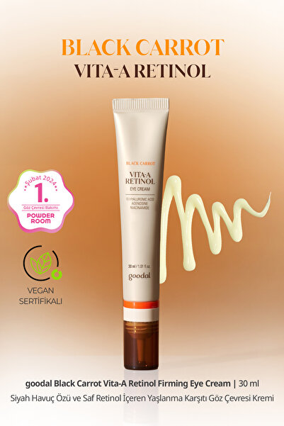 Goodal Siyah Havuç Özü ve Saf Retinol İçeren Göz Kremi Black Carrot Vita-A Re...