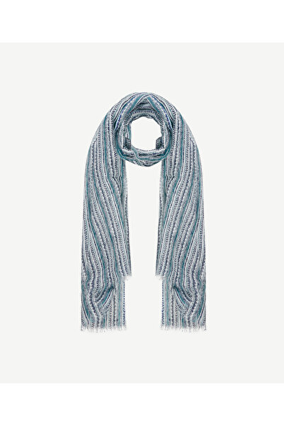 Yargıcı Keten Karışımlı Çizgili Şal