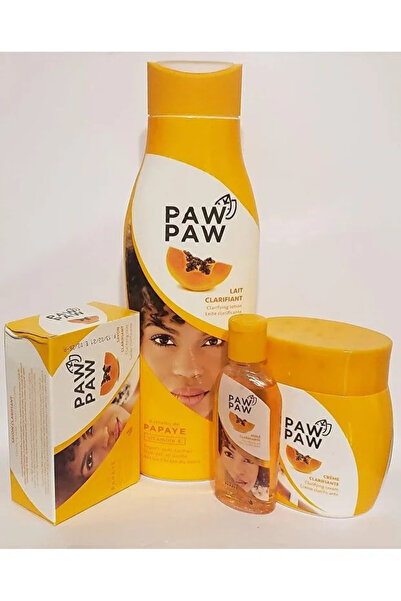 Paw Paw مجموعة العناية بالبشرة المنقية 4 في 1 - لوشن، كريم، صابون، وزيت غني ب...