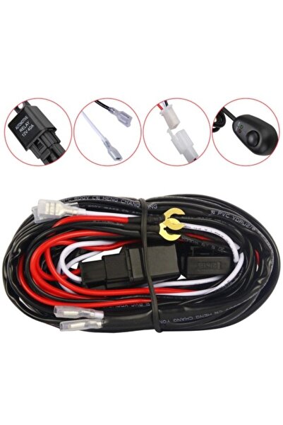 OEM Cablaj cu releu si buton 480W 12V 40A pentru proiectoare LED sau Led Bar ...
