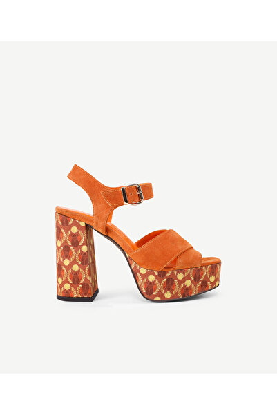 Yargıcı Leather Platform Heeled Sandals