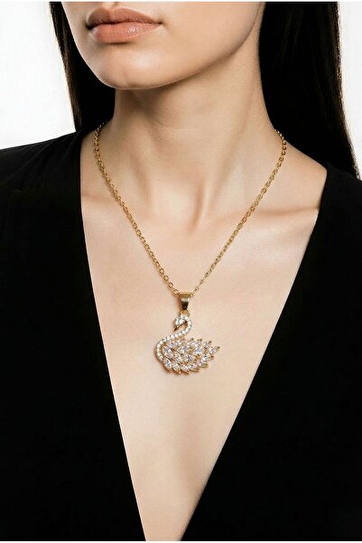B&T Bujiteri Steel Swan Necklace