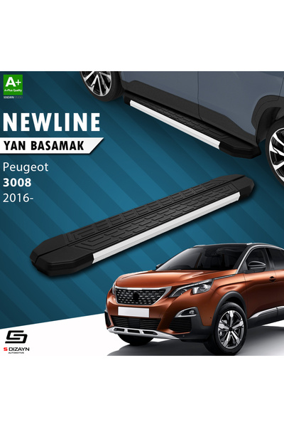 S Dizayn Peugeot 3008 2 NewLine Aluminyum Yan Basamak 183 Cm 2016-2023 A+ Kal...