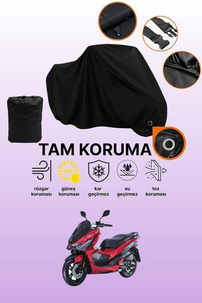 dokaca Siyah Kilit Uyumlu SYM Jet X 125 Uyumlu Motosiklet Brandası, Koruyucu ...