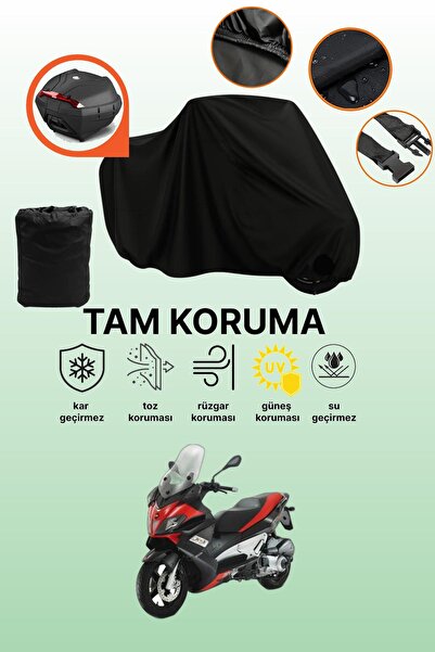dokaca Black Rear Case Compatible with Aprilia Sr Max 300 Ie Compatible Motor...