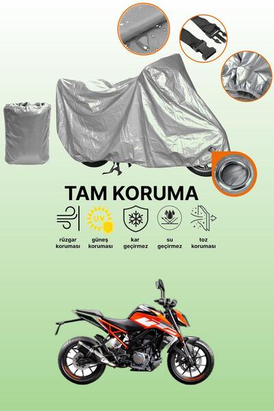 dokaca Grey Compatible with Ktm 250 Duke Abs Compatible Motor Tarpaulin