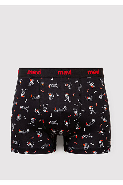 Mavi Yılbaşı Temalı Baskılı Boxer 0912176-900