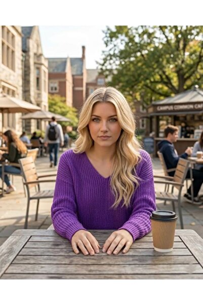 URUMDAY سترة نسائية برقبة على شكل حرف V