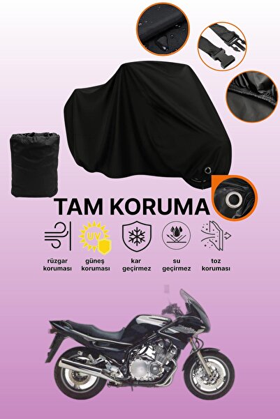 dokaca قماش دراجة نارية متوافق مع ياماها XJ 600 S متوافق مع قفل أسود