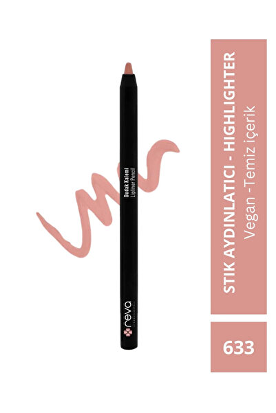 REVA قلم تحديد شفاه نباتي نظيف – قلم تحديد شفاه كريمي مكثف بلون رمال الصحراء ...