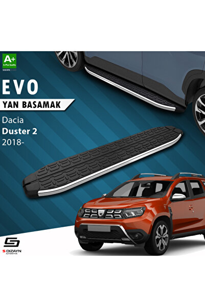 S Dizayn Dacia Duster 2 Evo Krom Yan Basamak 183 Cm 2018-2023 A+ Kalite DC-DU...
