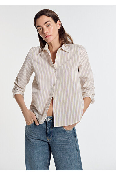 Mavi cu dungi Cămașă bej Regular Fit / Normală croială 1211389-85431