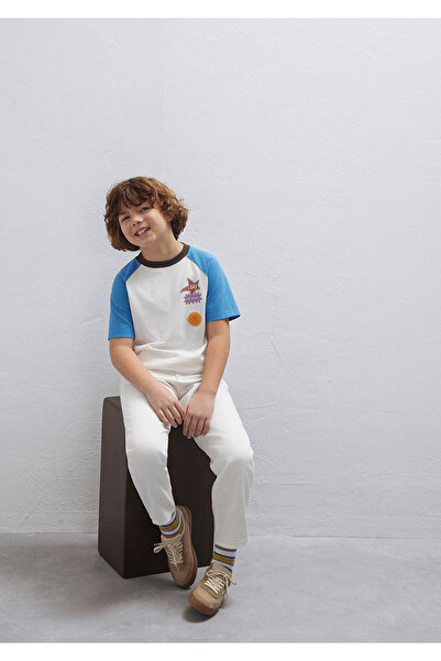 Mavi Печатна тениска в цвят екрю, свободна кройка / релаксирана кройка 661041...