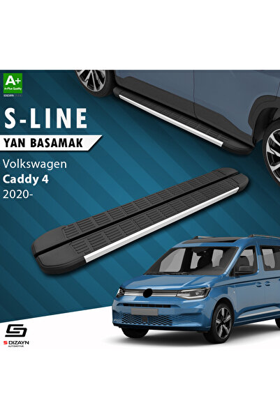S Dizayn VW Caddy 4 S-Line Aluminyum Yan Basamak 193 Cm 2020 Üzeri A+ Kalite ...