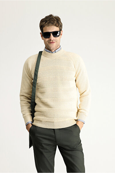 Kiğılı Pulover cu guler pe gât slim fit Slim croială cu model lână bumbac Tri...