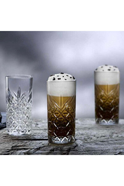 dealshopromania Set 4 Pahare Timeless 295 ml – Pahar gros transparent cu mode...