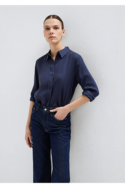 Mavi Lacivert (TENCEL™) Liyosel Gömlek Regular Fit / Normal Kesim 1211506-70487