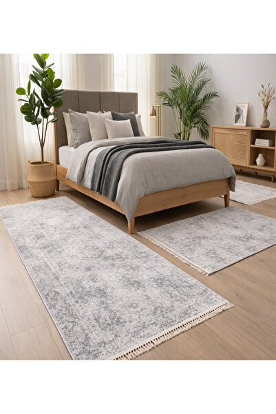 MUK's 3 Parça Premium Lüks Yatak Odası Yolluk Seti (2 Adet 80x150 cm 1 Adet 8...