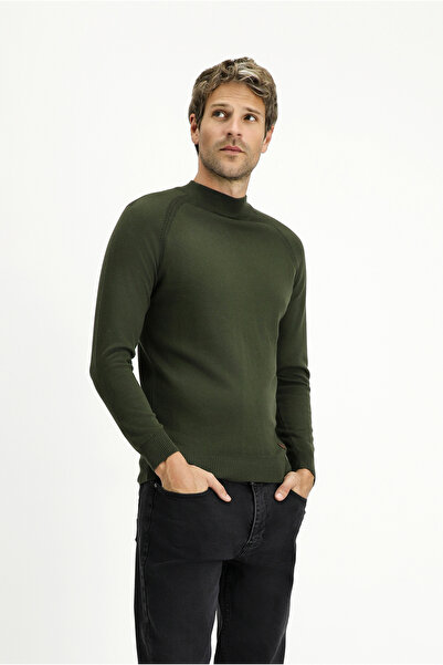 Kiğılı Half Turtleneck Slim Fit Slim Fit Cotton Knitwear Sweater