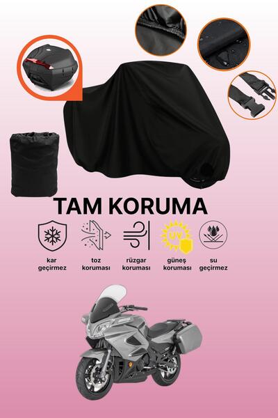 dokaca قماش دراجة نارية متوافق مع CFmoto 650TK متوافق مع الحقيبة الخلفية السوداء