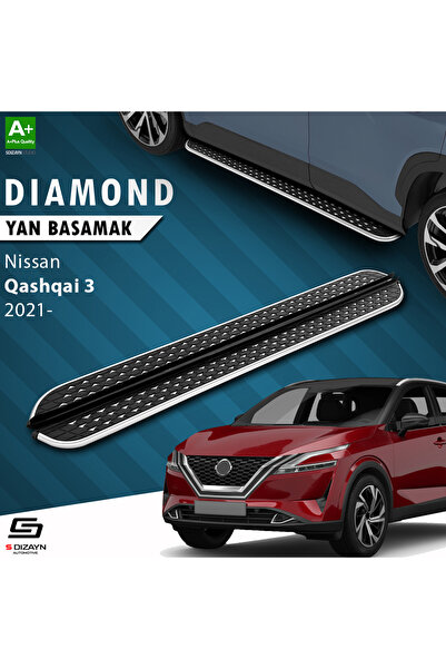 S Dizayn S-Dizayn Nissan Qashqai 3 Diamond Krom Yan Basamak 173 Cm 2021 Üzeri...