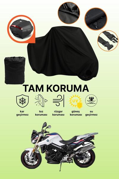 dokaca Black Rear Bag Compatible with Bmw F 800 R Compatible Motorcycle Tarpa...
