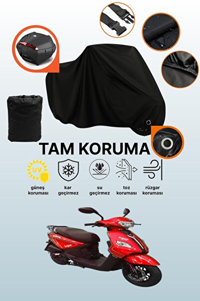 dokaca حقيبة خلفية سوداء وقفل متوافقان مع كراول موتور KR-44 لوالي 50، قماش مت...