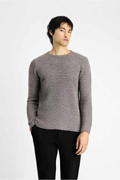 Kiğılı Crew Neck Regular Fit Striped Knitwear Sweater