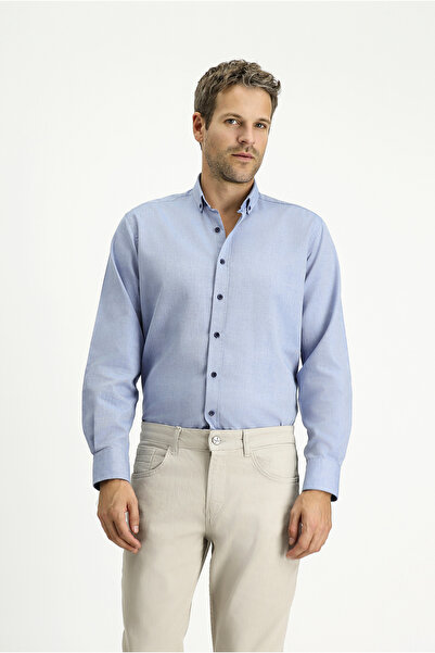 Kiğılı Long Sleeve Regular Fit Sports Cotton Buttoned Lapel Oxford Shirt