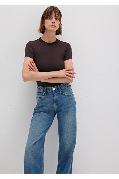 Mavi Tricou de bază maro, croială ajustată / potrivită 1613081-70240